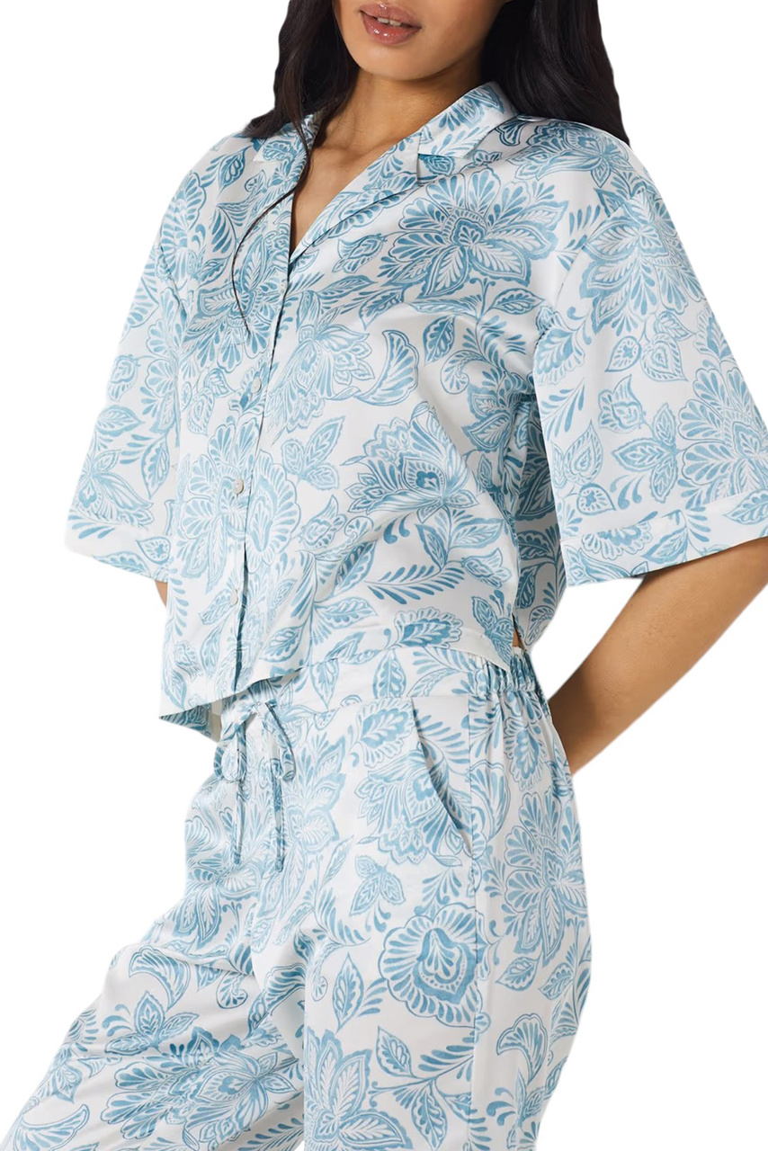 Пижамная рубашка LISA с принтом|Основной цвет:Кремовый|Артикул:6544020 | Фото 1