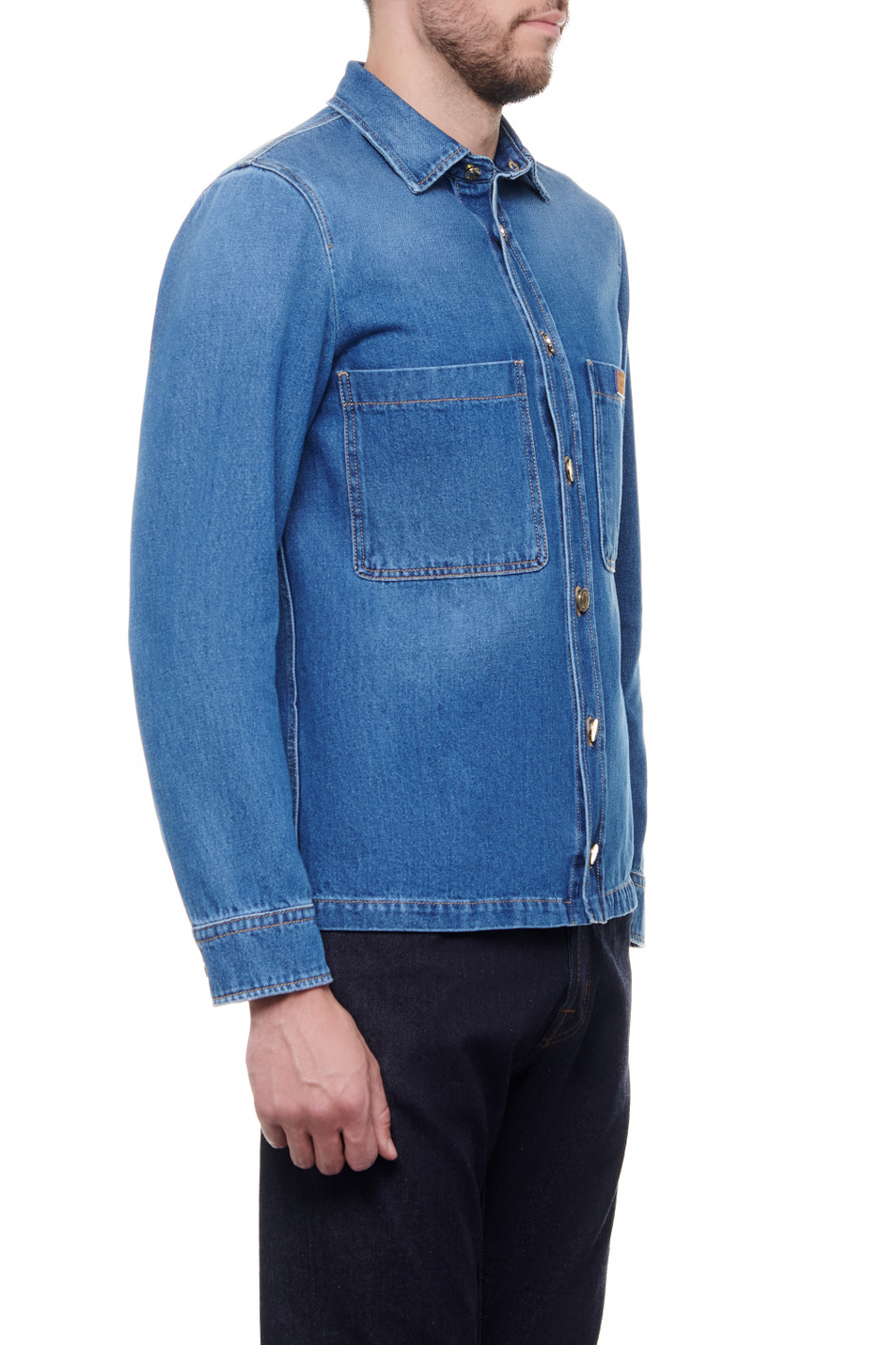 Мужской Jacob Cohen Куртка джинсовая из натурального хлопка (цвет ), артикул UE01080T601A | Фото 4