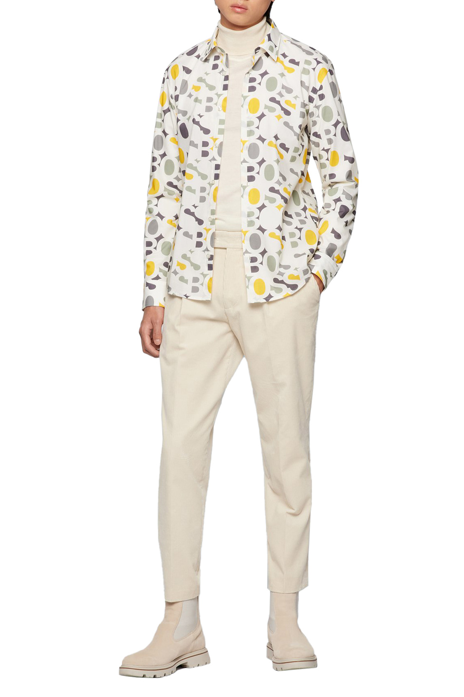 Мужской BOSS Рубашка приталенного кроя с принтом (цвет ), артикул 50464132 | Фото 2