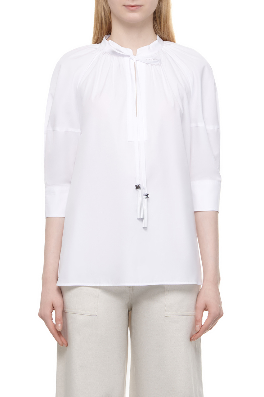 Блузка CARPI из натурального хлопка|Основной цвет:Белый|Артикул:2411111042 | Фото 1
