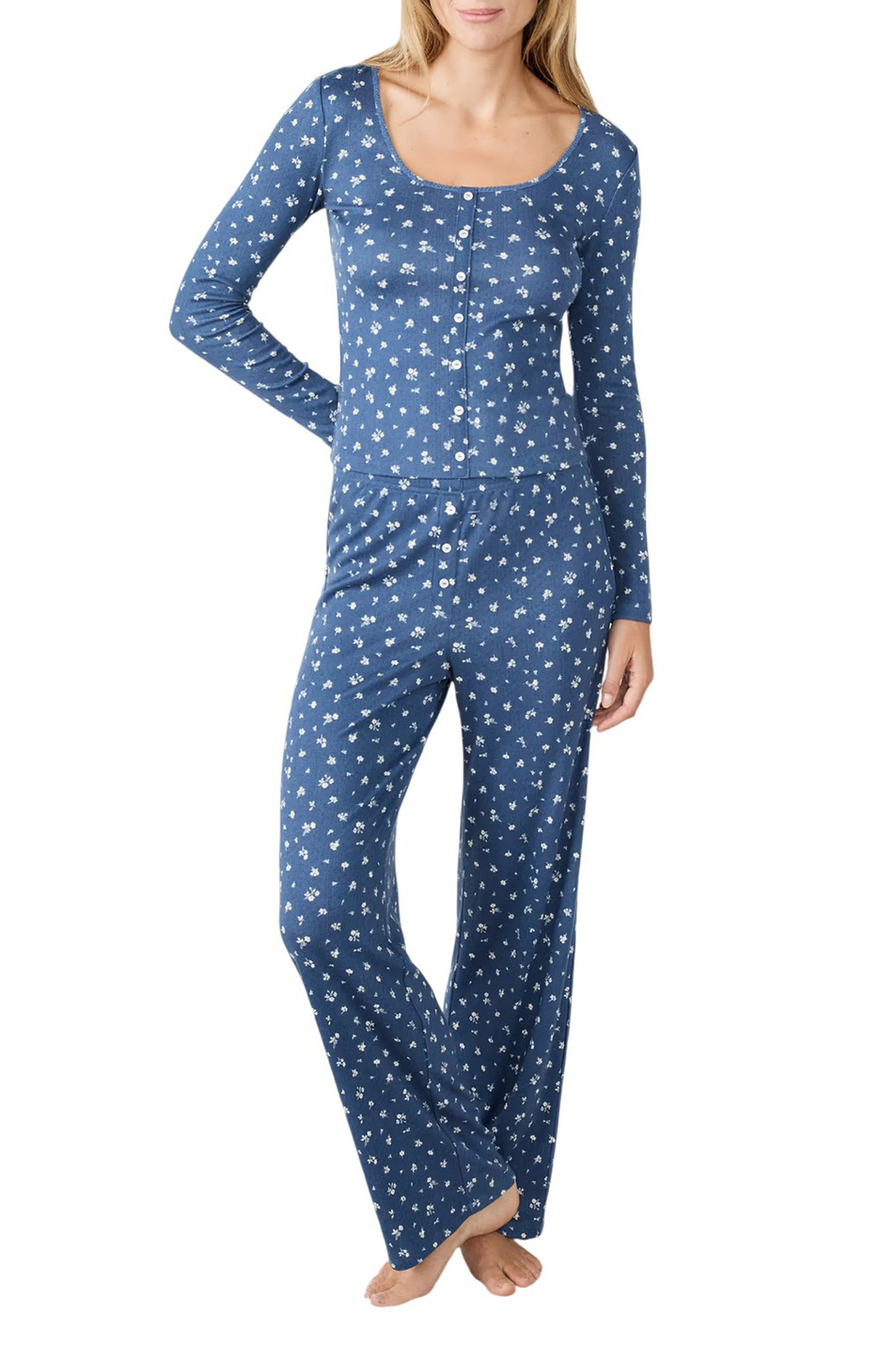 Лонгслив BETHANY с цветочным принтом|Основной цвет:Синий Женский Etam Лонгслив BETHANY с цветочным принтом (цвет ), артикул 6555220 | Фото 2