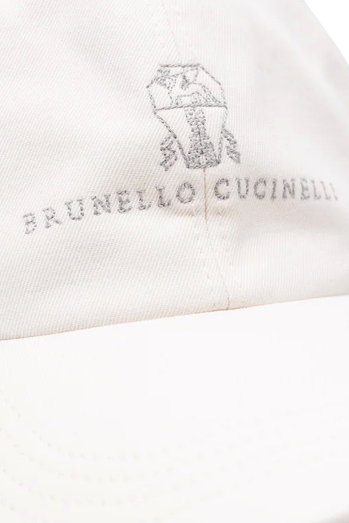 Кепка из хлопка с логотипом|Основной цвет:Белый Мужской Brunello Cucinelli Кепка из хлопка с логотипом (цвет ), артикул M252D9850 | Фото 4