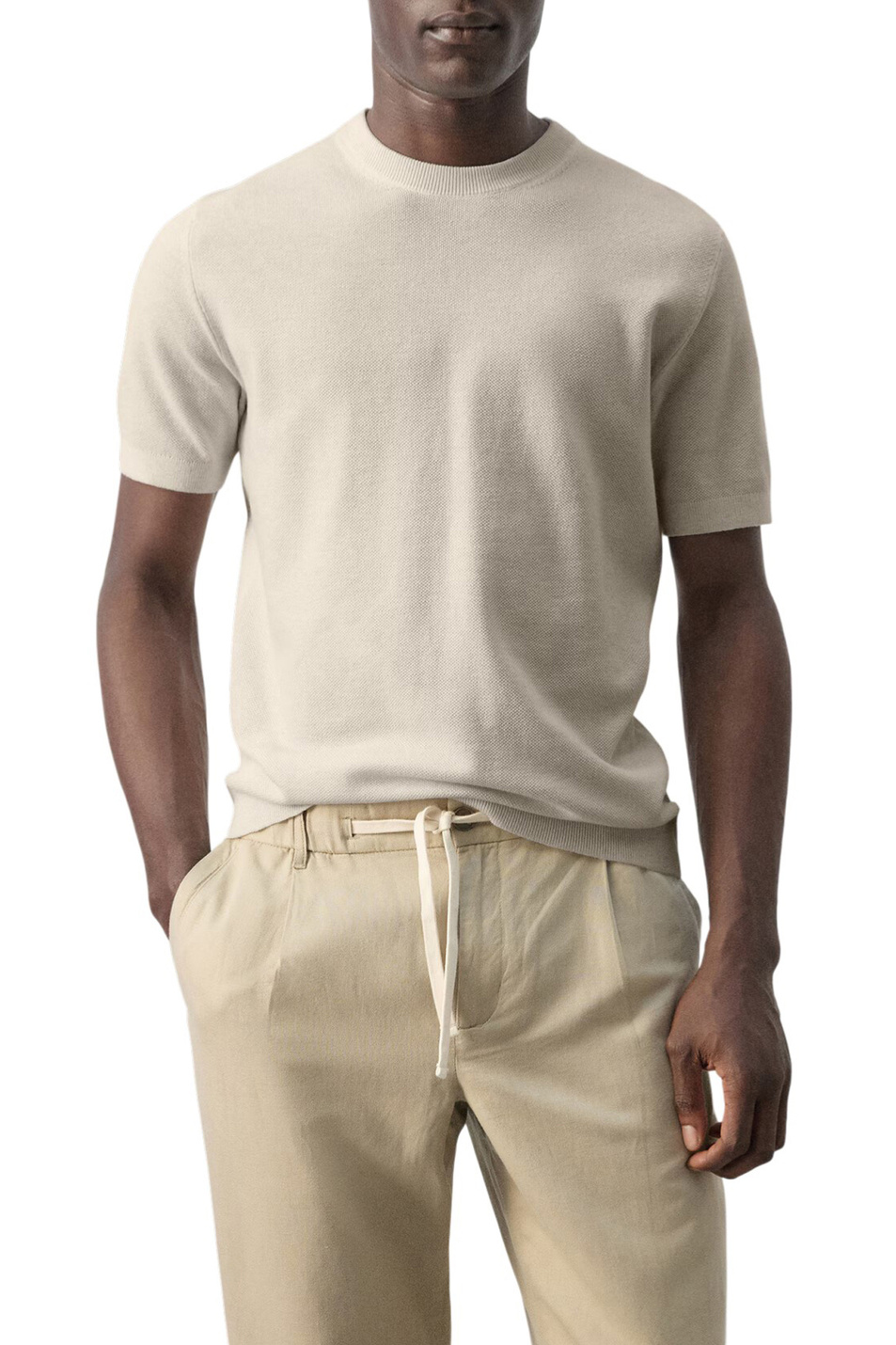 Мужской Mango Man Футболка ANDREW из смесового хлопка (цвет ), артикул 27095938 | Фото 3