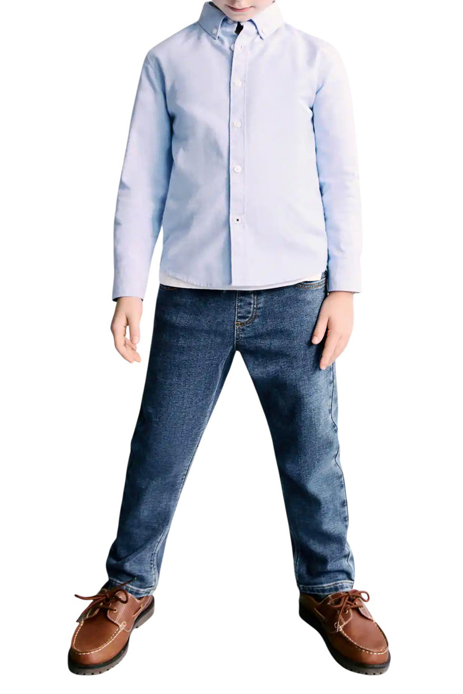 Мальчикам Mango Kids Джинсы PABLO зауженного кроя (цвет ), артикул 27041241 | Фото 3