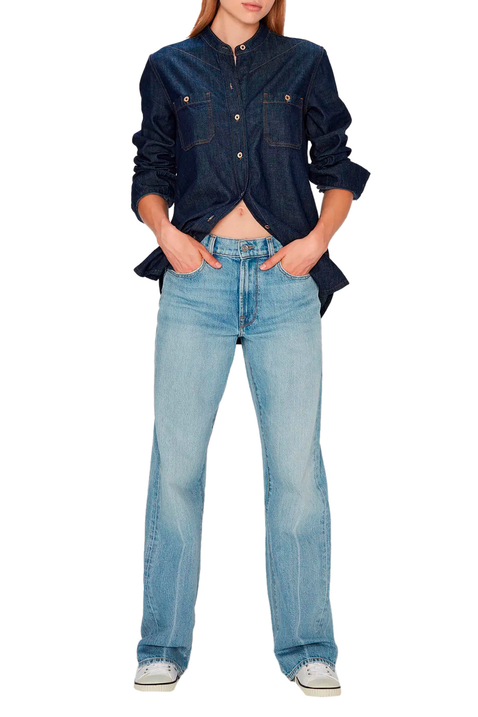 Женский 7 for all Mankind Джинсы TESS с высокой посадкой (цвет ), артикул JSSTC100AW | Фото 3