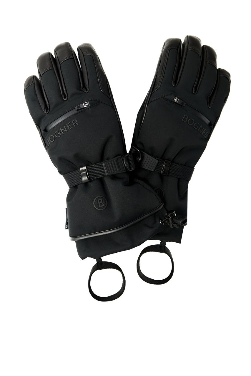 Перчатки Adriano из комбинированного материала|Основной цвет:Черный|Артикул:6397225 | Фото 1