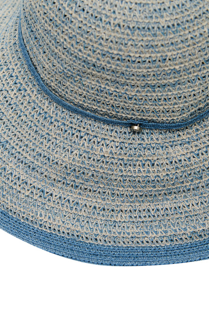 Шляпа из комбинированного материала|Основной цвет:Синий|Артикул:637501-2R513 | Фото 2