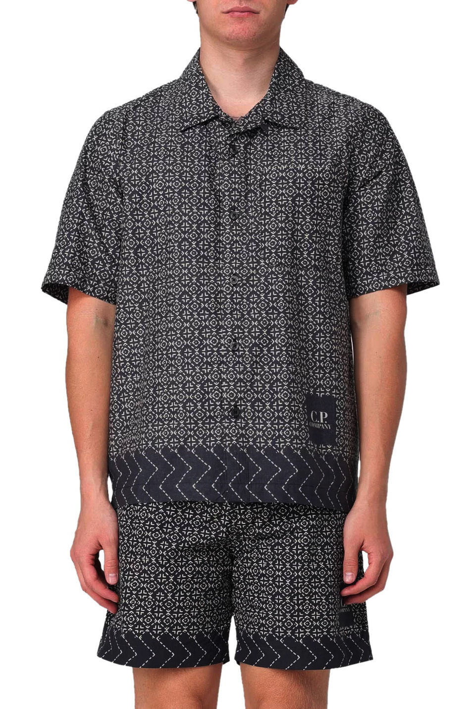 Мужской C.P. Company Рубашка из натурального хлопка с принтом (цвет ), артикул 16CMSH280A110098P | Фото 4