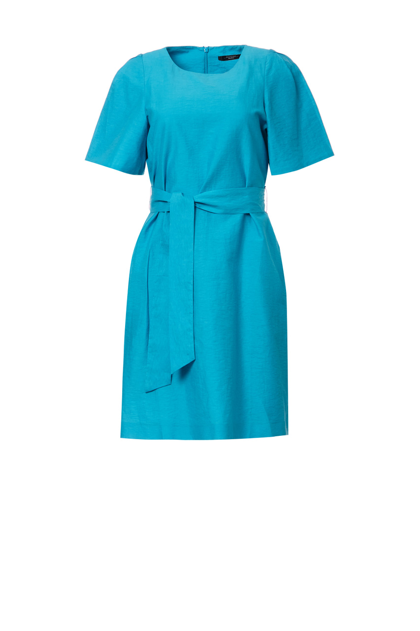 Платье CATULLO из смесового хлопка и льна|Основной цвет:Голубой|Артикул:52211321 | Фото 1