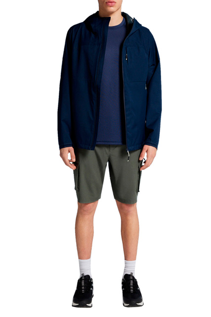 Куртка с карманами на молнии и капюшоном|Основной цвет:Синий|Артикул:0955532 | Фото 2