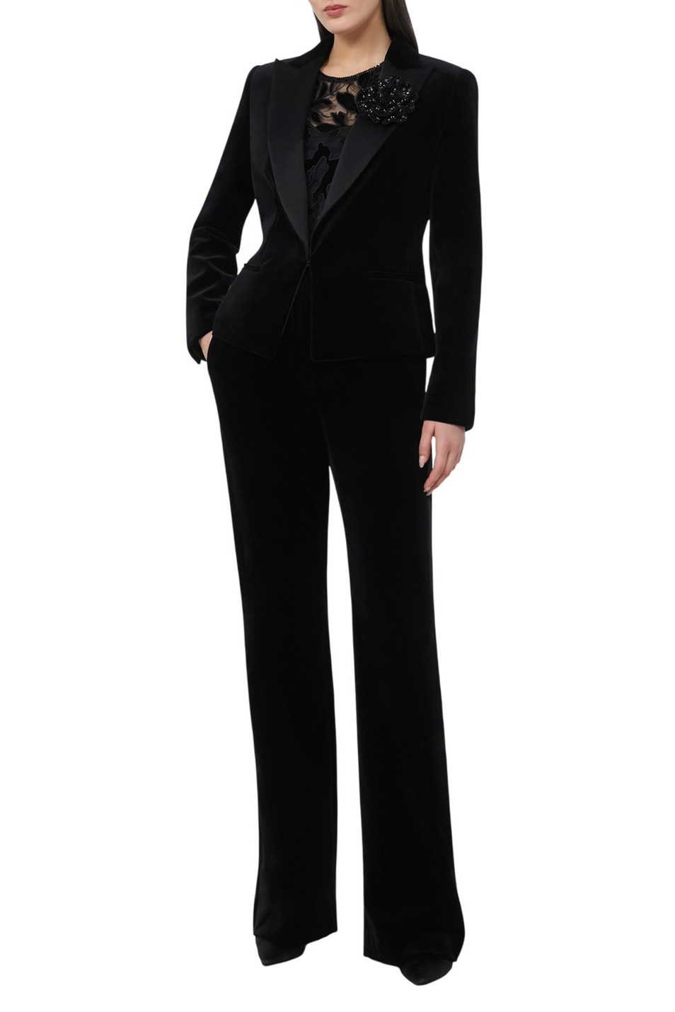 Женский Max Mara Брюки VETRINO из бархата (цвет ), артикул 2526136014 | Фото 2