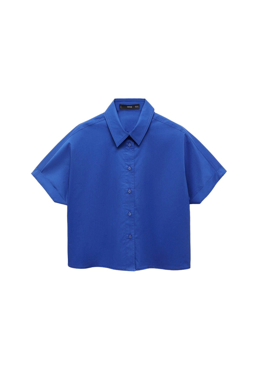 Рубашка STITCH из натурального хлопка|Основной цвет:Синий|Артикул:67028639 | Фото 1