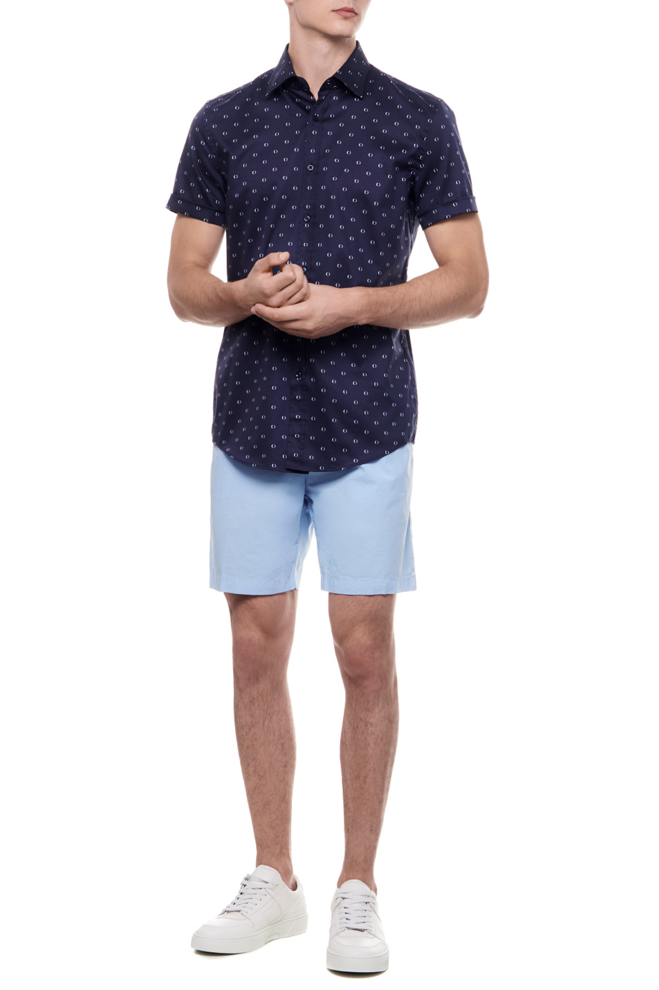 Мужской BOSS Рубашка H-HANK из хлопка и лиоцелла (цвет ), артикул 50513367 | Фото 2