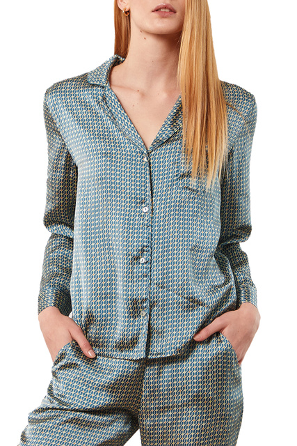 Пижамная рубашка BACEM с принтом|Основной цвет:Мультиколор|Артикул:6532552 | Фото 1