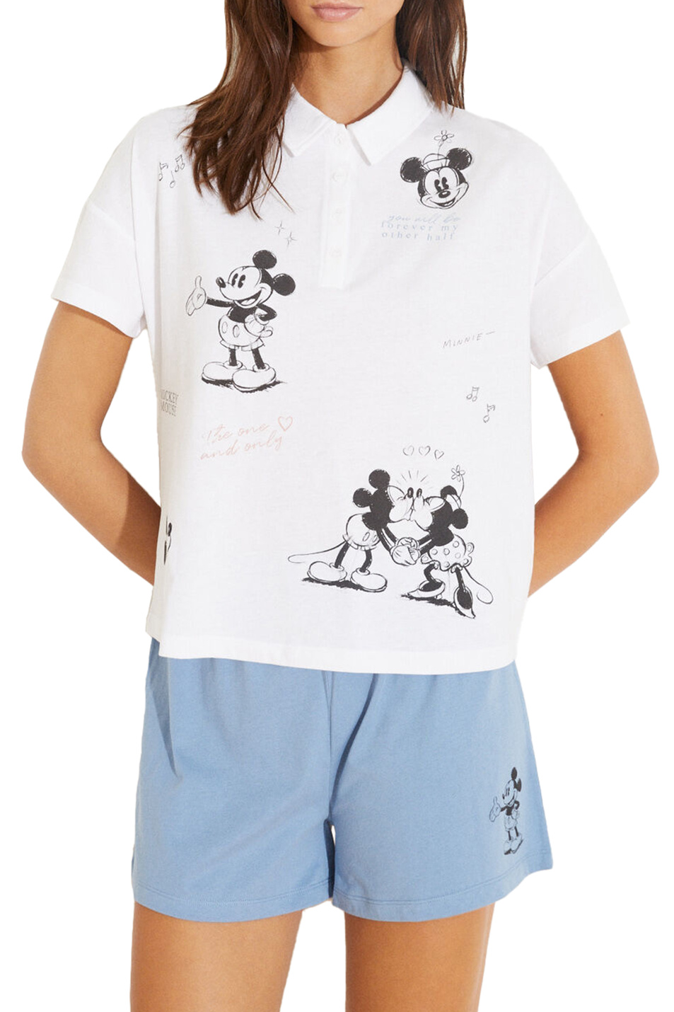 Women'secret Пижама в рубашечном стиле с принтом "Микки Маус" (цвет ), артикул 3132927 | Фото 1