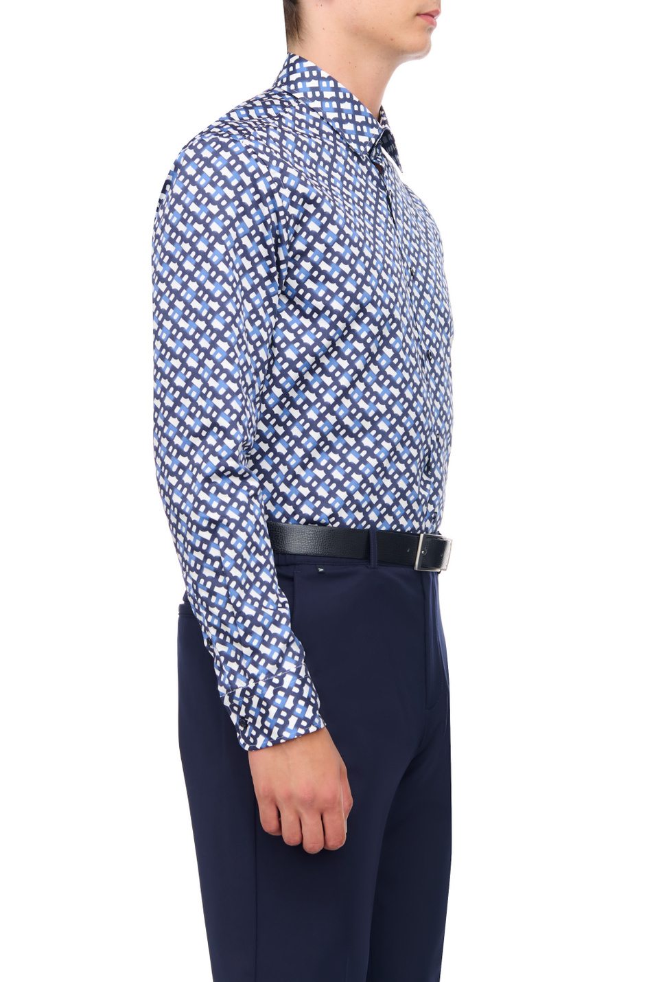 Мужской BOSS Рубашка из натурального хлопка с логотипированным принтом (цвет ), артикул 50502888 | Фото 3