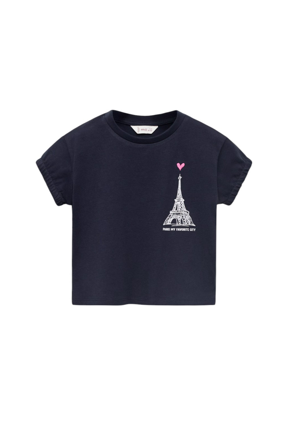 Девочкам Mango Kids Футболка PARIS с принтом (цвет ), артикул 17003288 | Фото 1