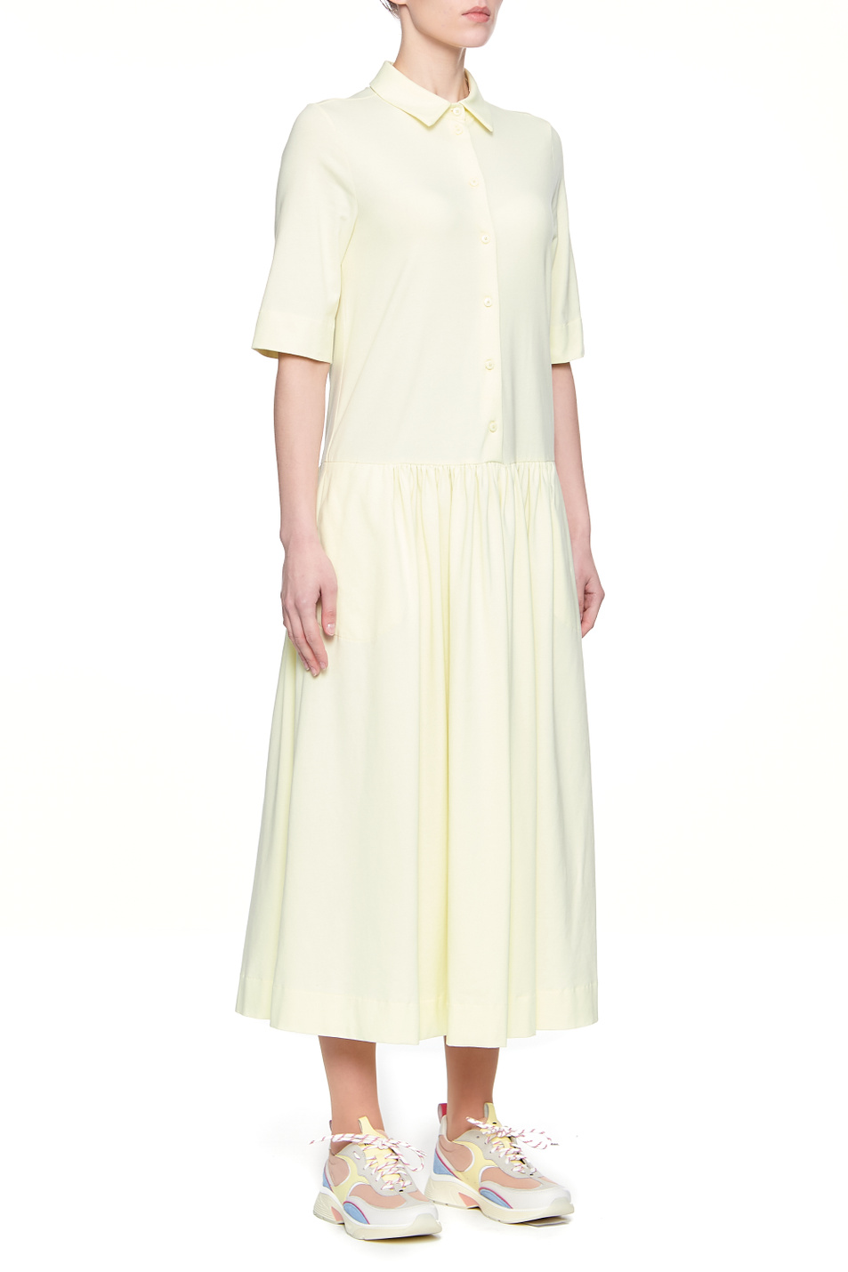 Max Mara Платье-рубашка CECI из хлопкового джерси (цвет ), артикул 36210216 | Фото 3