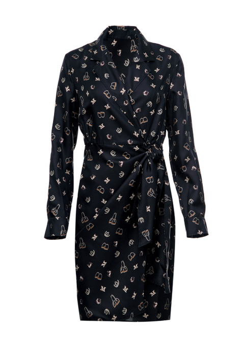Max Mara Платье PAMPAS из чистого шелкового твила с набивным рисунком ( цвет), артикул 12261829 | Фото 1