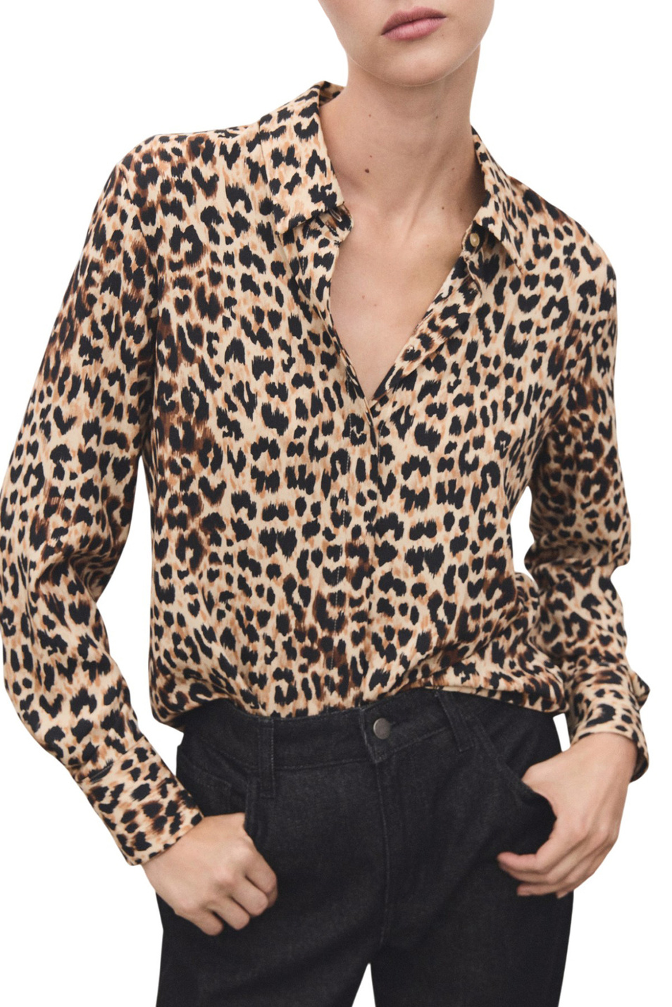 Женский Mango Блузка BASIC с длинными рукавами (цвет ), артикул 17054079 | Фото 3