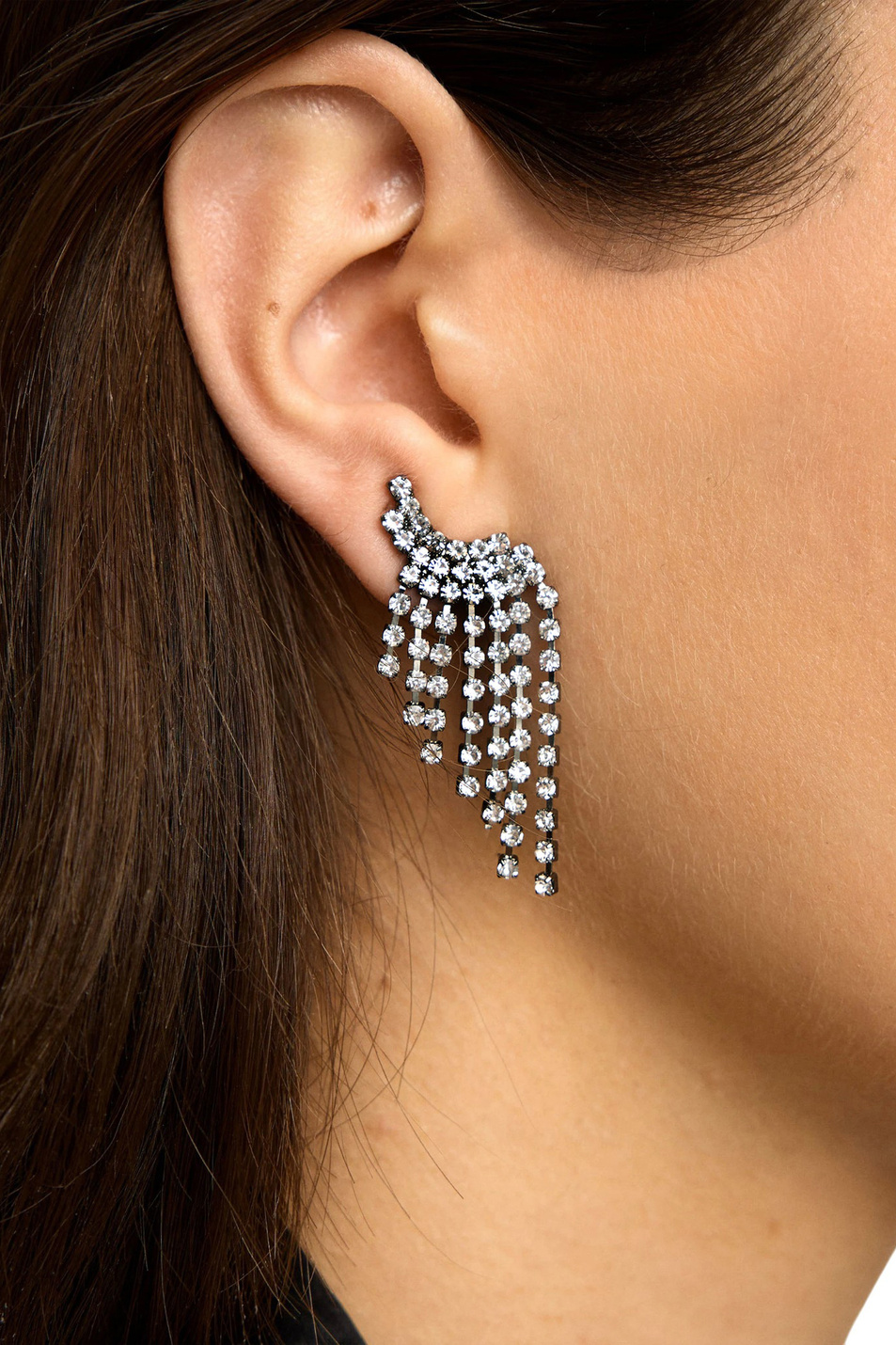 Серьги-гвоздики с кристаллами|Основной цвет:Серебристый Женский Parfois Серьги-гвоздики с кристаллами (цвет ), артикул 205191 | Фото 3