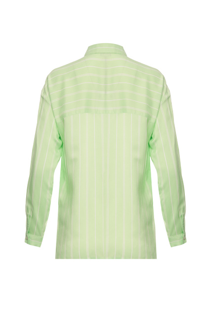 Блузка DIVINE из вискозы в полоску|Основной цвет:Салатовый|Артикул:2351111835 | Фото 2