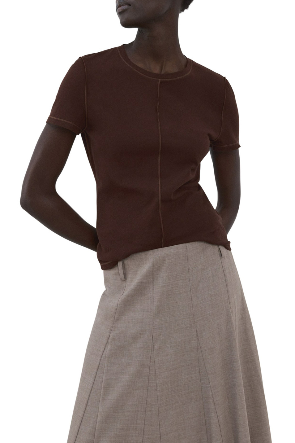 Женский Mango Футболка COULAN из хлопка (цвет ), артикул 27094078 | Фото 3