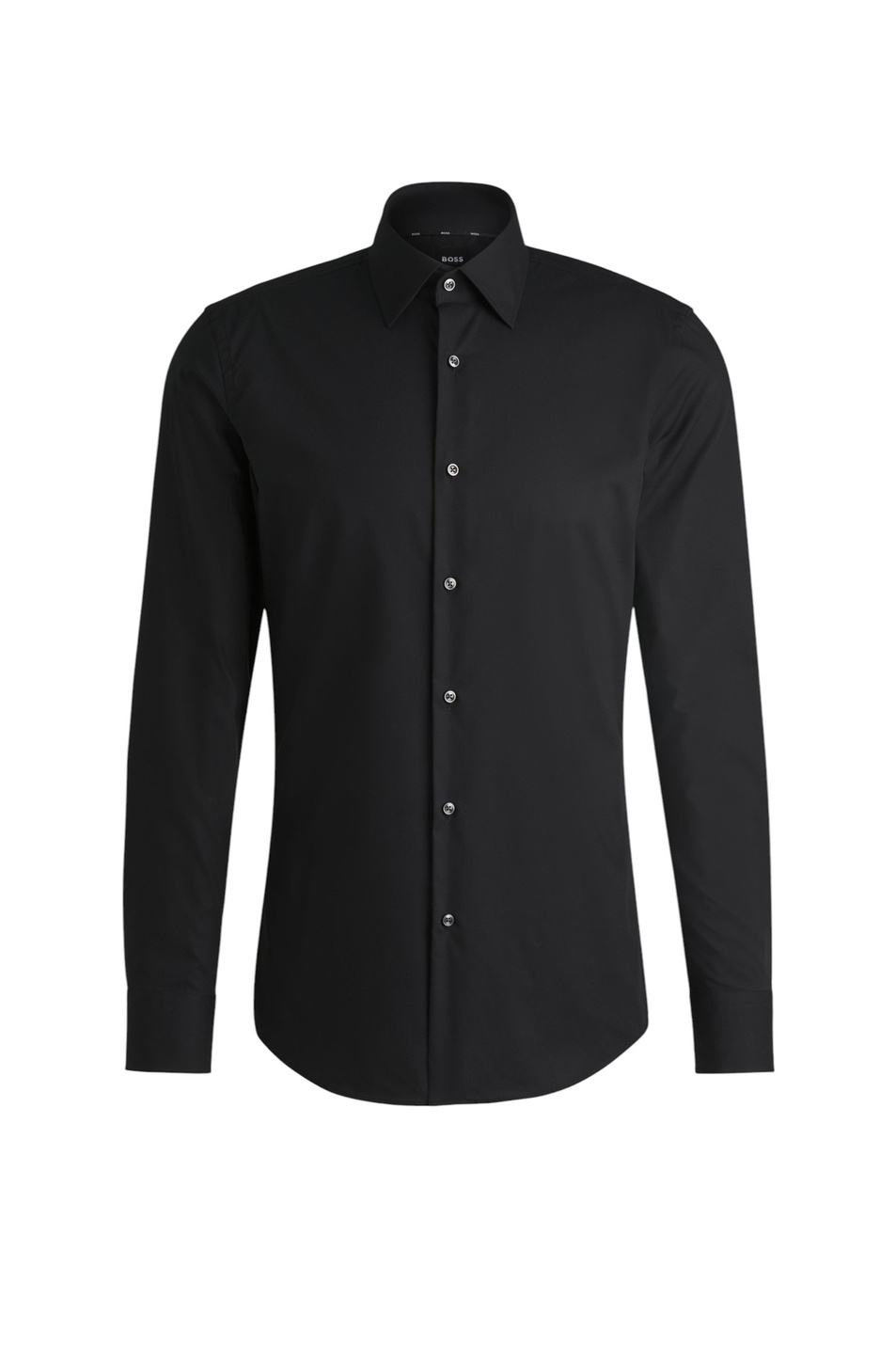 Рубашка из эластичного хлопка|Основной цвет:Черный Мужской BOSS Рубашка из эластичного хлопка (цвет ), артикул 50469345 | Фото 1