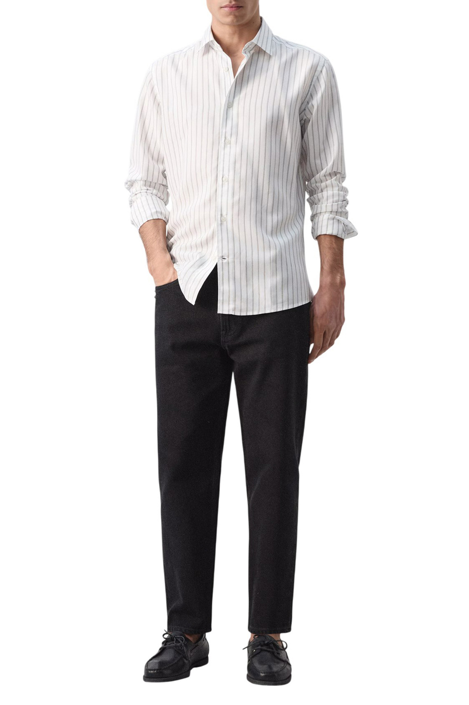 Мужской Mango Man Рубашка DARIO в полоску (цвет ), артикул 27044425 | Фото 2