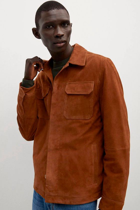 Mango Man Куртка SAVANA из натуральной замши (цвет ), артикул 87024008 | Фото 5