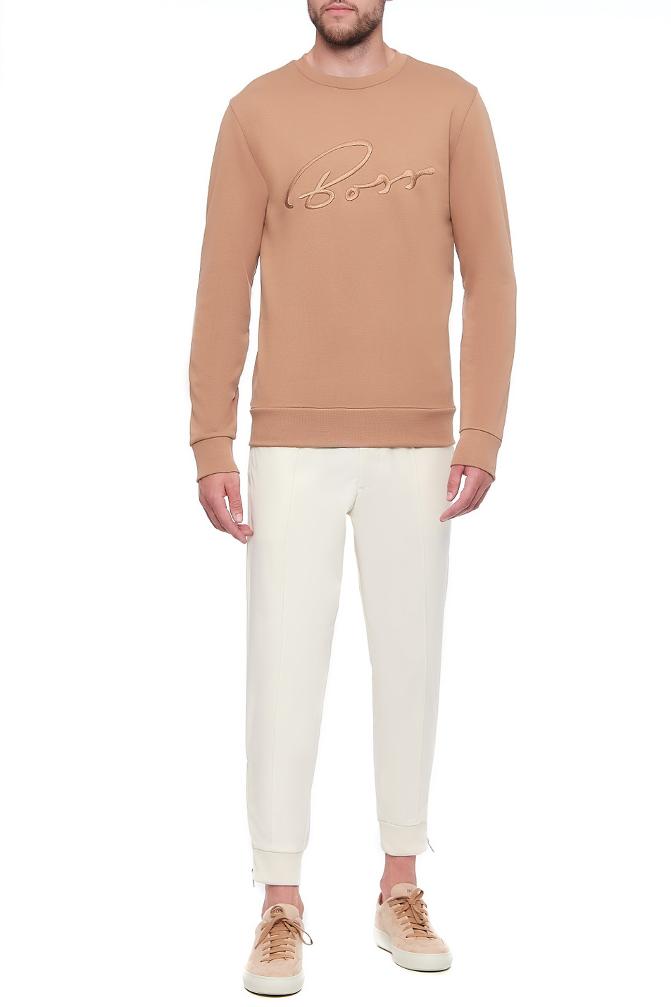 Мужской BOSS Свитшот из натурального хлопка с вышитым логотипом (цвет ), артикул 50458160 | Фото 2