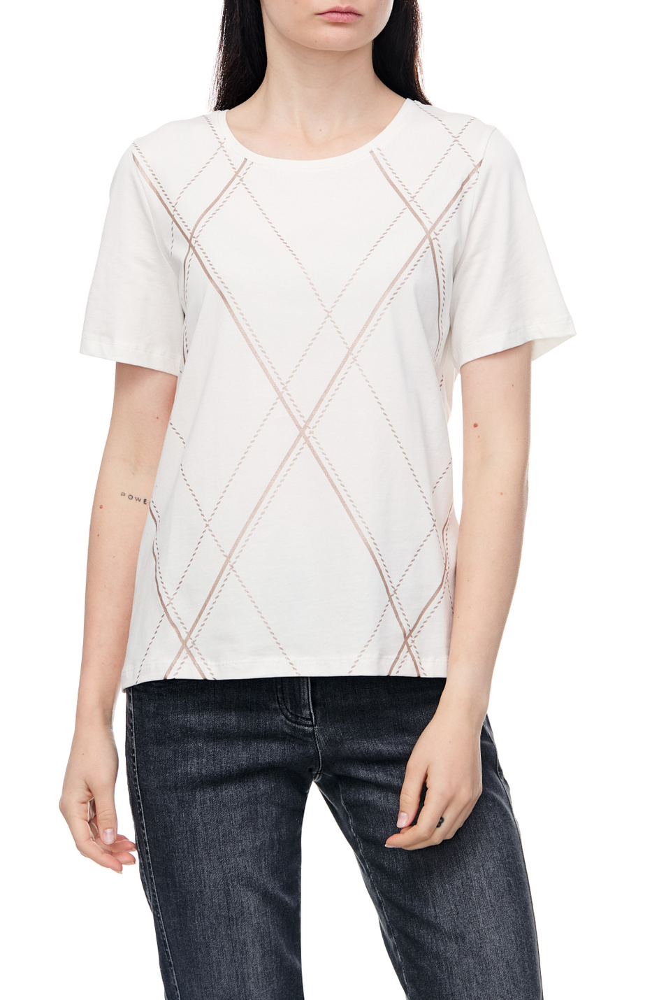 Женский Gerry Weber Футболка из эластичного хлопка (цвет ), артикул 770084-44004 | Фото 4