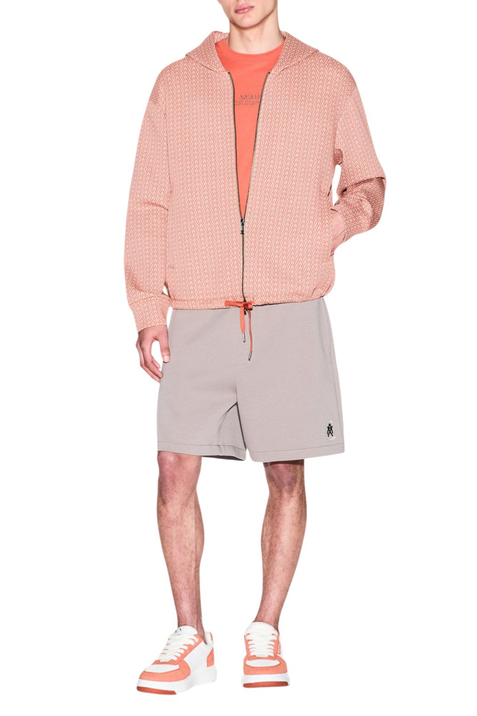 Мужской Armani Exchange Шорты из смесового хлопка с логотипом (цвет ), артикул XM001773-AF10818 | Фото 2