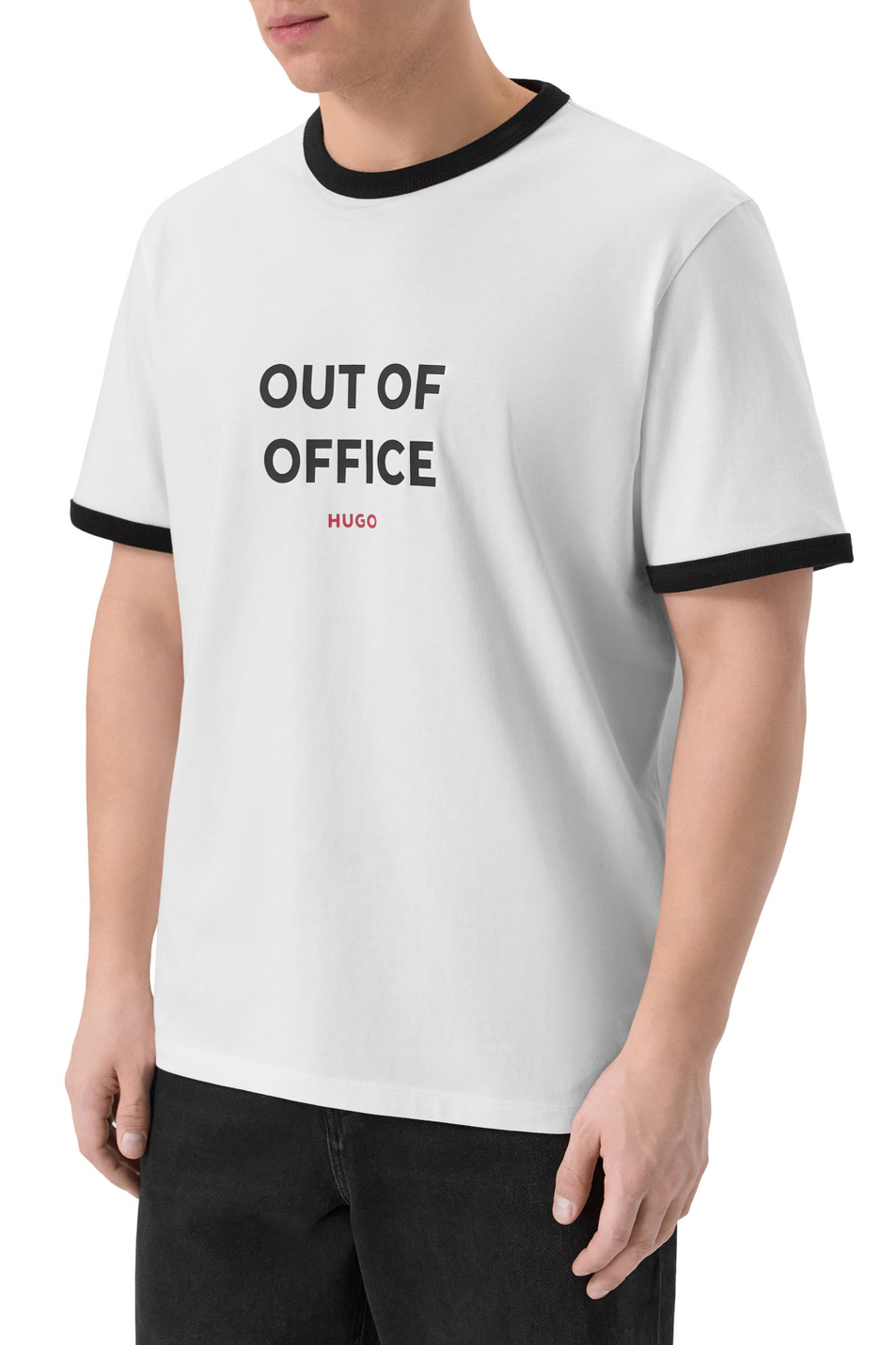Мужской HUGO Футболка Doffice из хлопка (цвет ), артикул 50556545 | Фото 4