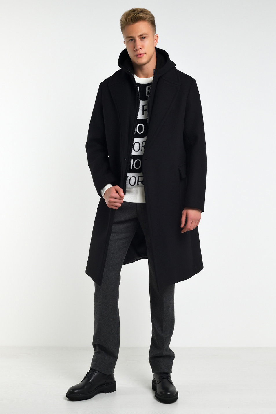 Мужской Emporio Armani Брюки с добавлением шерсти (цвет ), артикул 41P710-41615 | Фото 6