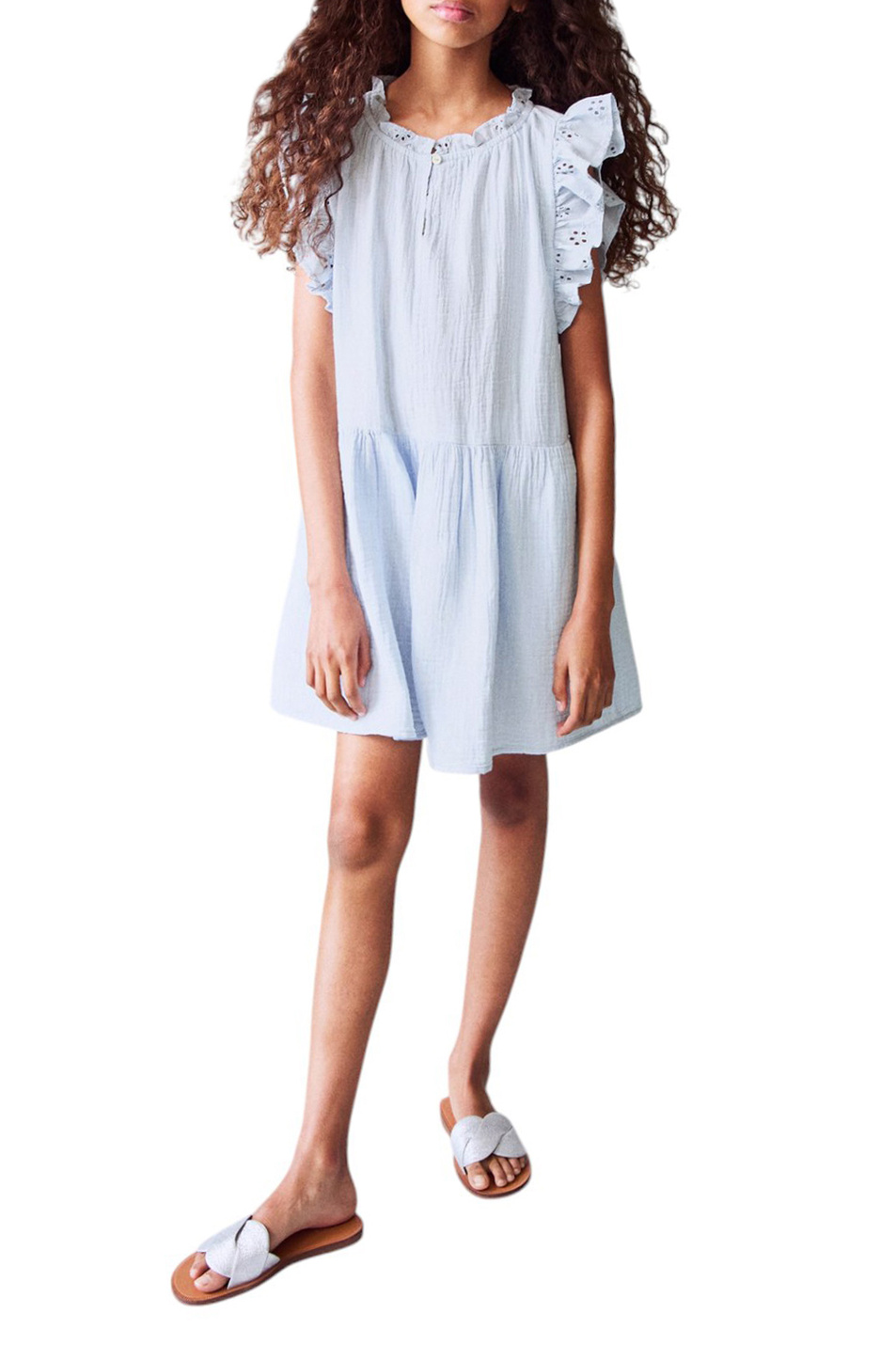 Девочкам Mango Kids Платье CECILIA из хлопка (цвет ), артикул 87045940 | Фото 3
