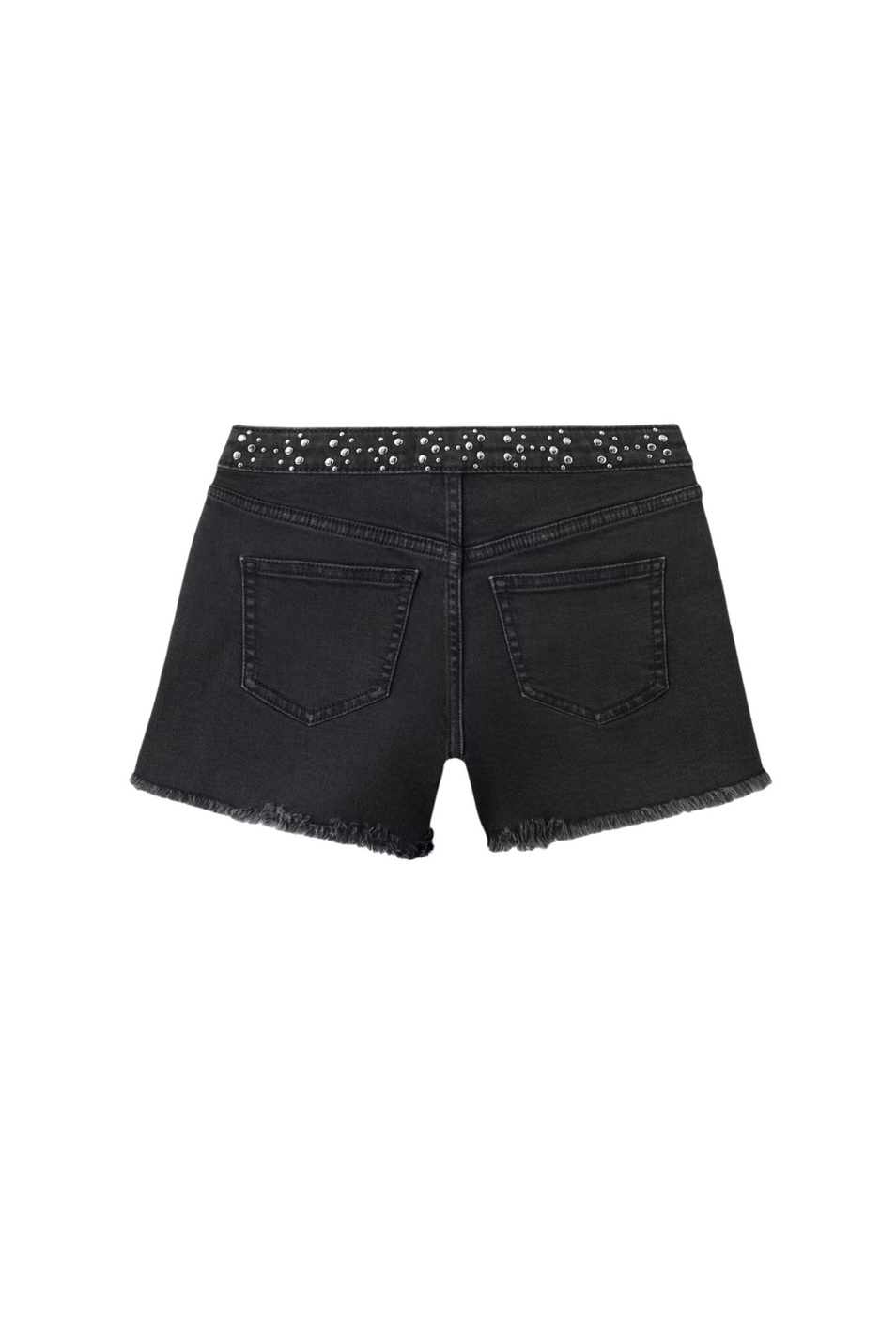 Девочкам Mango Kids Шорты джинсовые с бахромой (цвет ), артикул 27006743 | Фото 2
