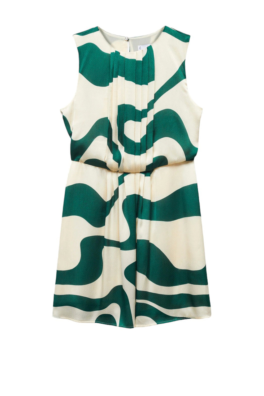 Платье ROSA с принтом|Основной цвет:Зеленый|Артикул:57033815 | Фото 1