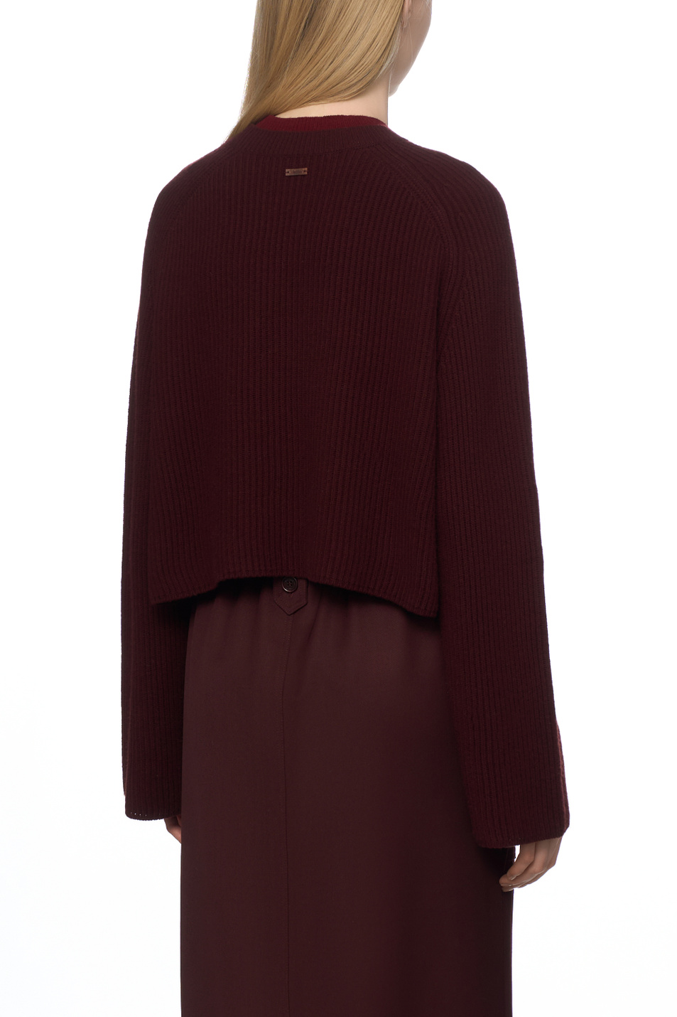 Джемпер FUNALE из шерсти и кашемира|Основной цвет:Бордовый Женский Max Mara Джемпер FUNALE из шерсти и кашемира (цвет ), артикул 2521366172 | Фото 5
