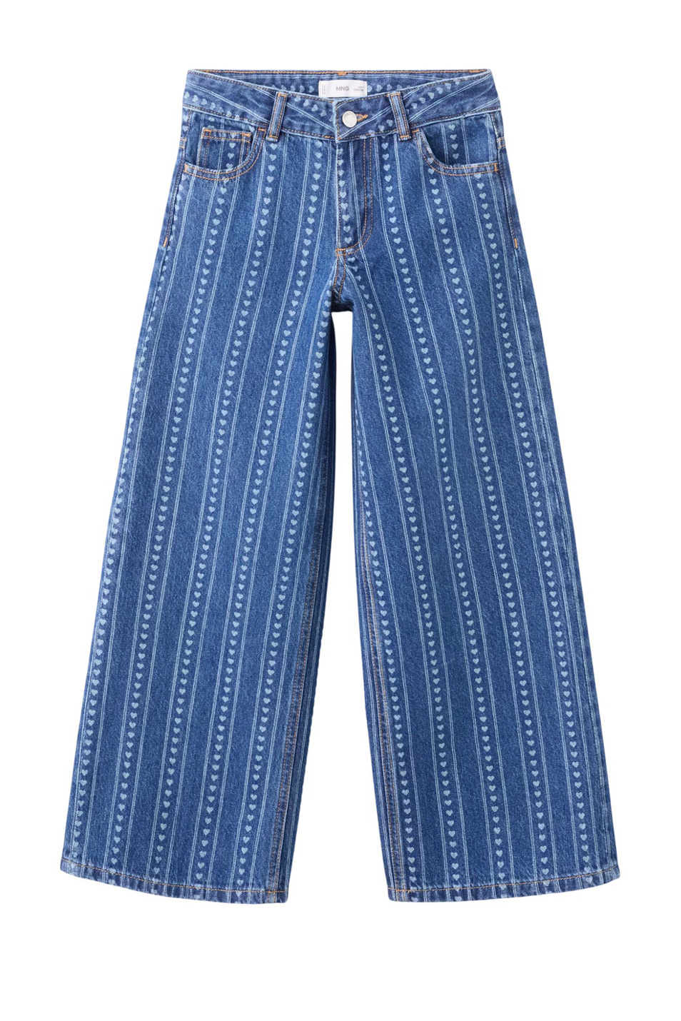 Девочкам Mango Kids Джинсы LOWRISEC с принтом (цвет ), артикул 27002897 | Фото 1