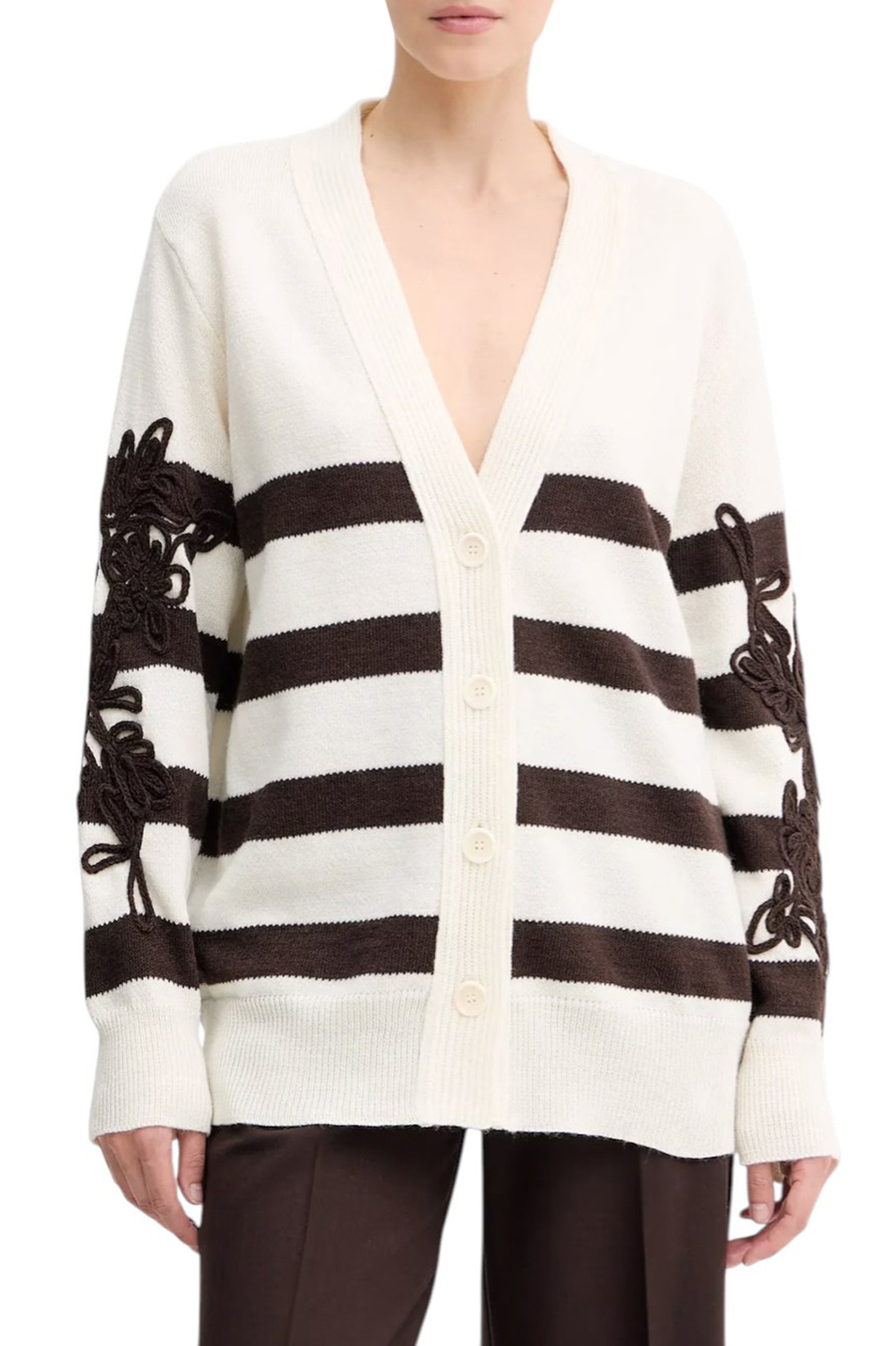 Женский Ermanno Firenze Кардиган из смесовой шерсти (цвет ), артикул D47EN044EA5 | Фото 4