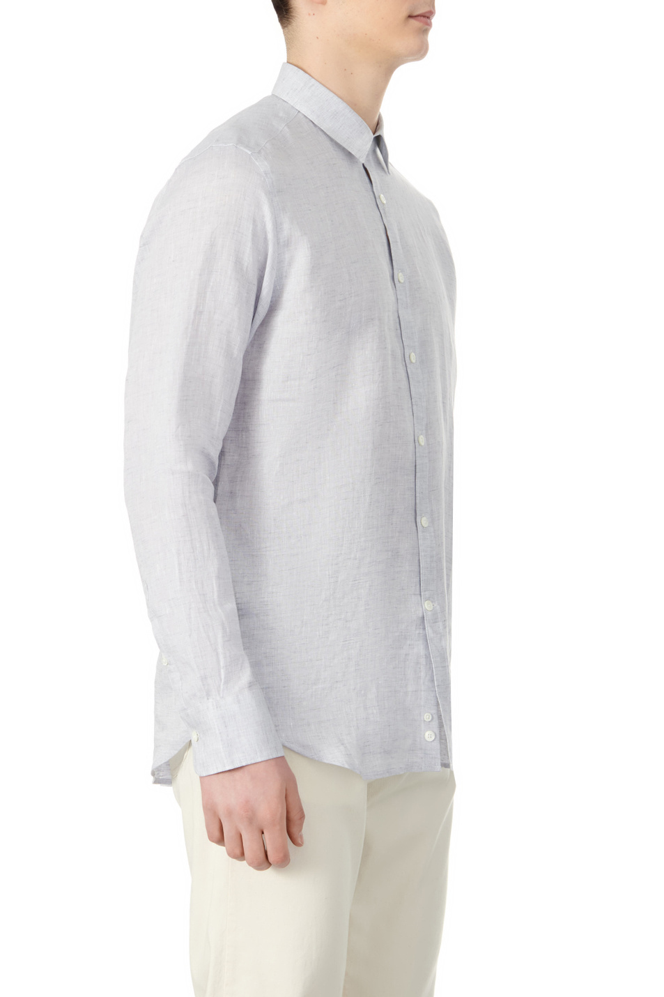 Мужской Canali Рубашка из чистого льна (цвет ), артикул L777GL03098 | Фото 3