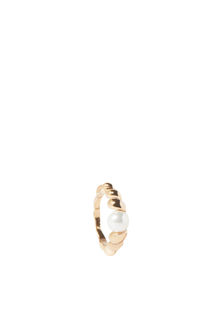 Кольцо с жемчугом|Основной цвет:Золотой|Артикул:212683 | Фото 1