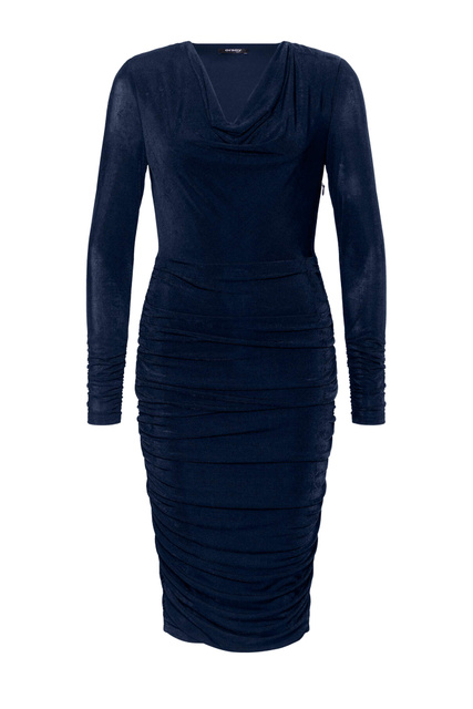 Платье с драпировкой|Основной цвет:Синий|Артикул:415038 | Фото 1
