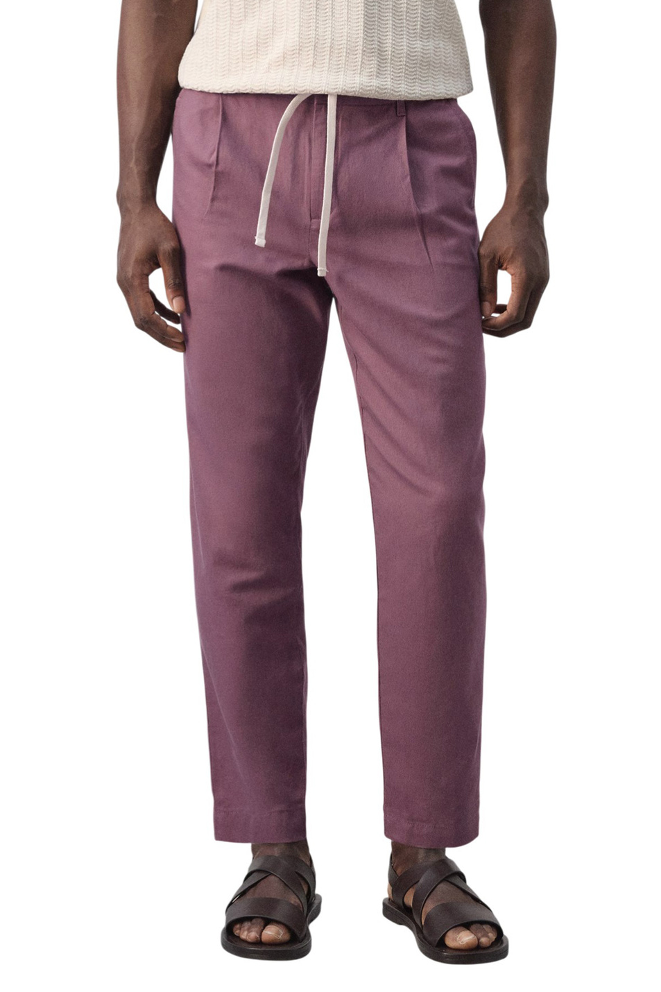 Мужской Mango Man Брюки ROMELINO из льна и хлопка (цвет ), артикул 27006714 | Фото 3