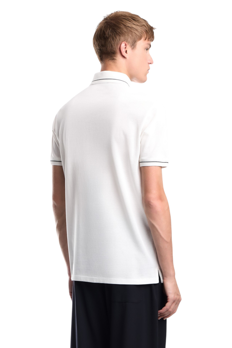 Мужской Emporio Armani Поло из хлопка с контрастными деталями (цвет ), артикул EM006625-AF12955 | Фото 6