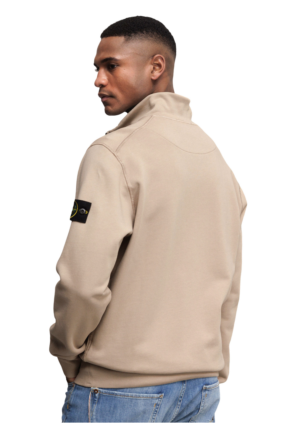 Толстовка из хлопкового флиса|Основной цвет:Бежевый Мужской Stone Island Толстовка из хлопкового флиса (цвет ), артикул L1S156100063-S0051 | Фото 5