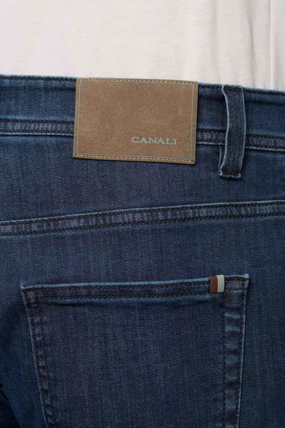 Мужской Canali Джинсы из эластичного хлопка (цвет ), артикул 91729NPD01487 | Фото 7