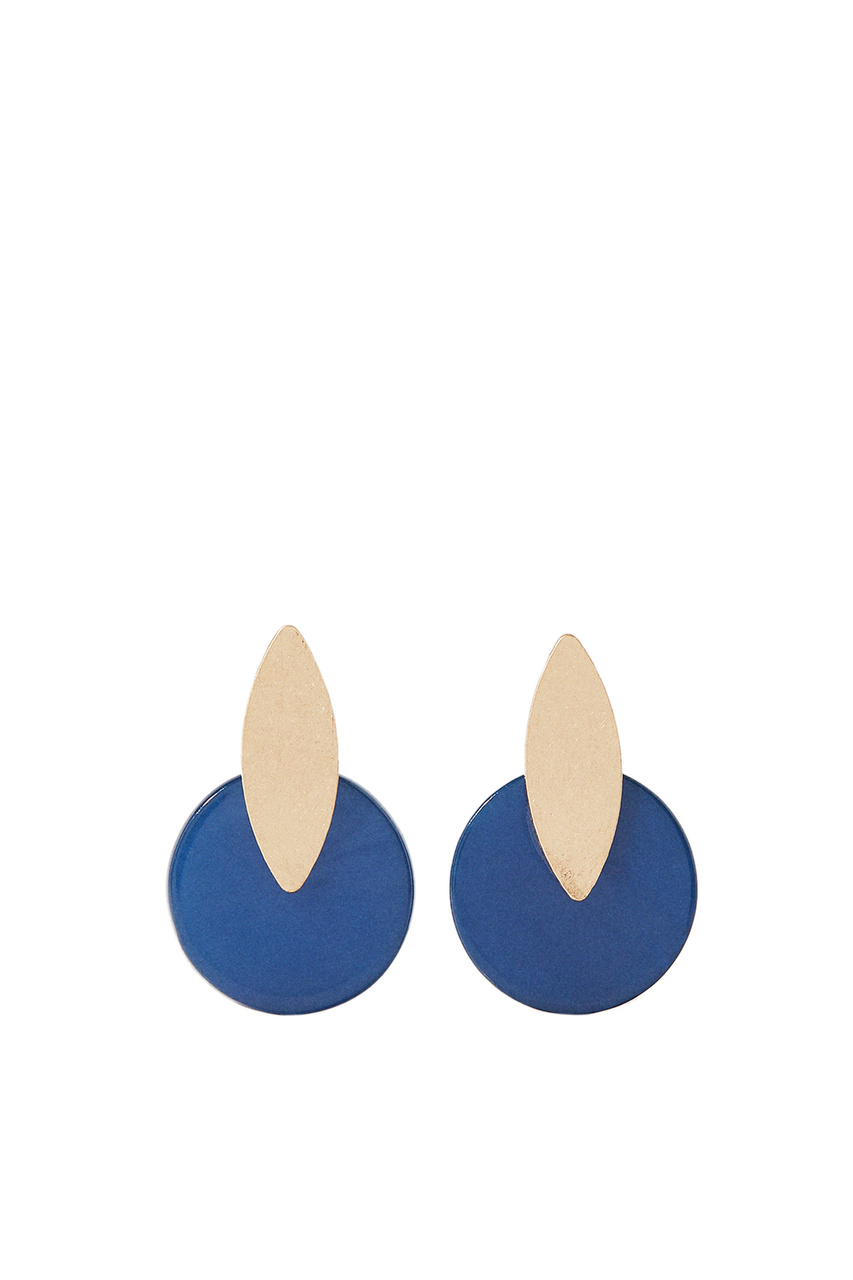 Серьги со смолой|Основной цвет:Синий|Артикул:170562 | Фото 1