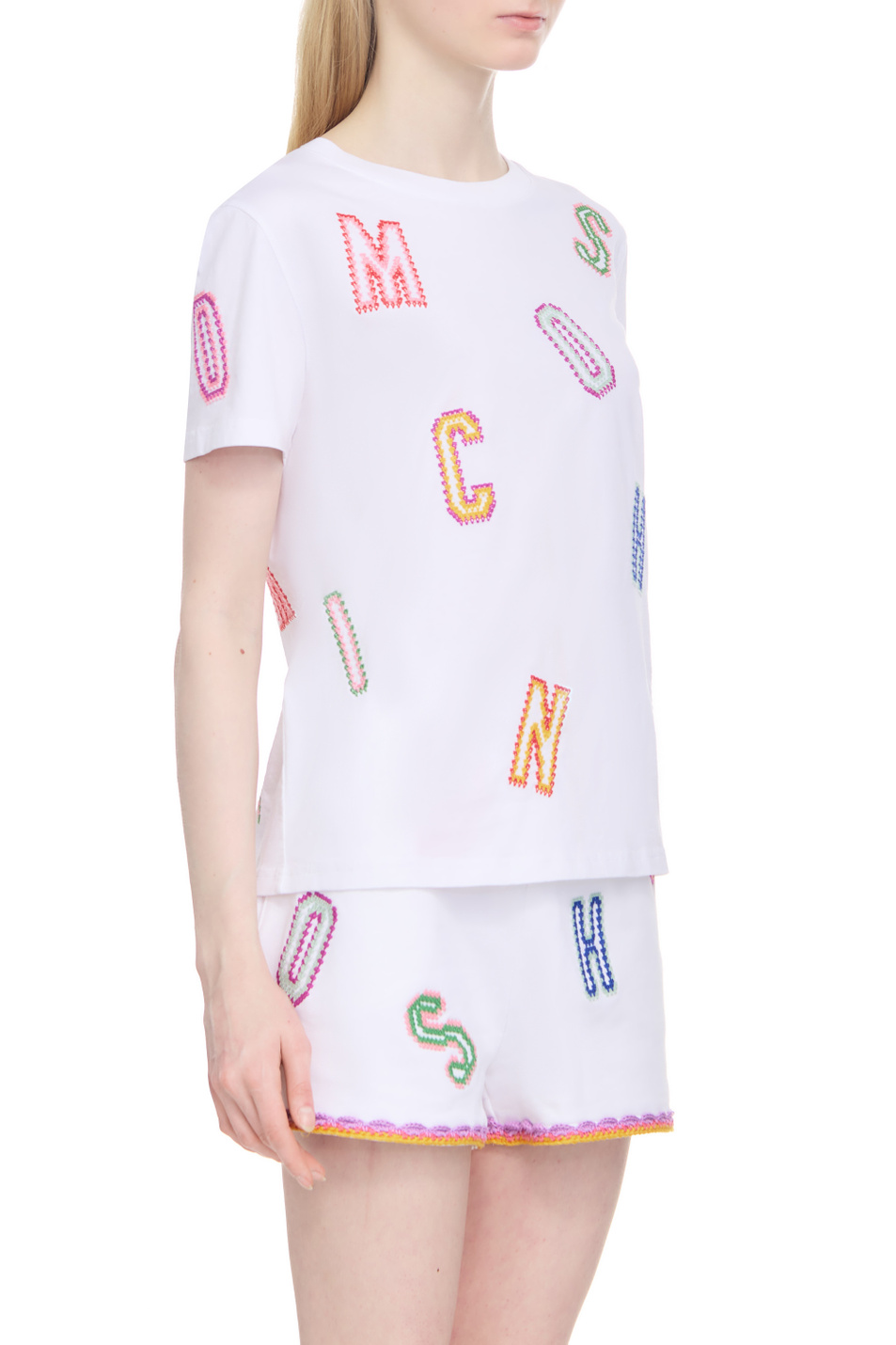 Женский Moschino Футболка из натурального хлопка (цвет ), артикул A0702-0541 | Фото 4